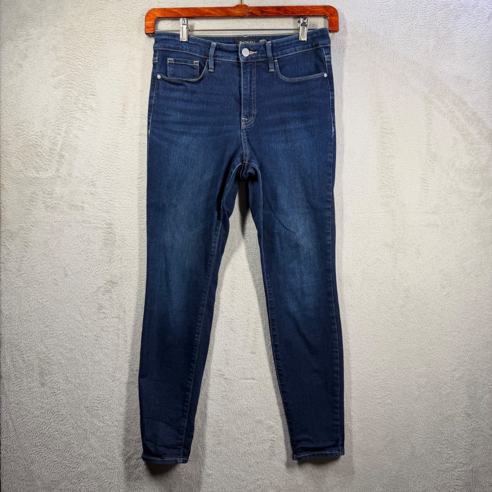 Athleta Skinny Jeans Women 8 Blue Sculptek Dark Wash Stretch Denim